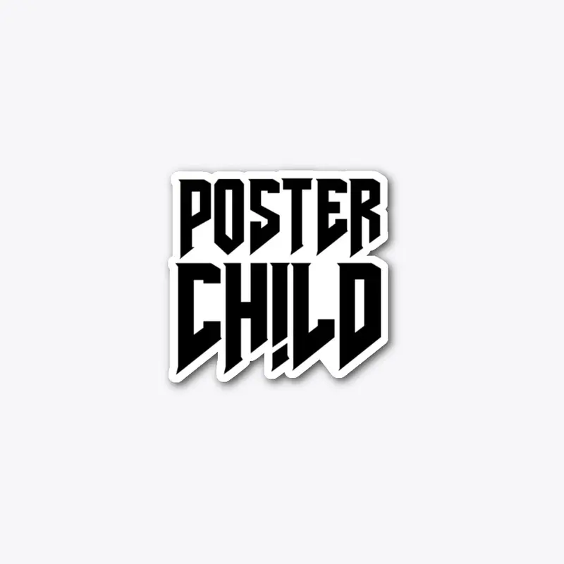 Vertical Poster Child Logo Sticker